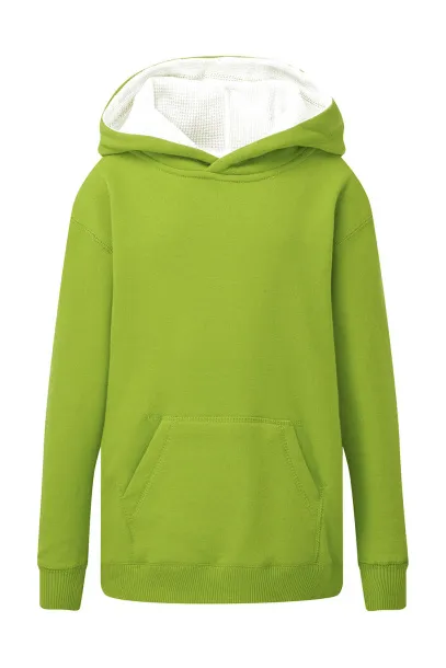  Kids' Contrast Hoodie - SG Lime Bijela