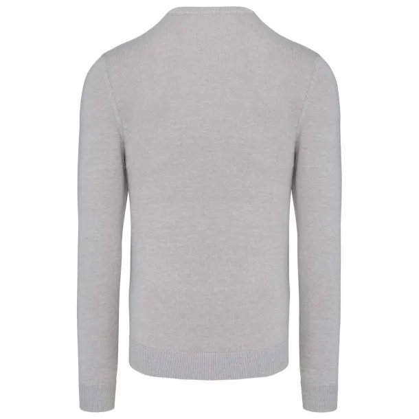  Muški V džemper, 290 g/m2 - Kariban Grey Melange