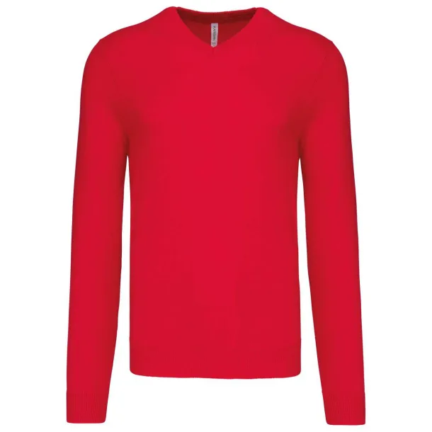  MEN’S V-NECK JUMPER - Kariban Red