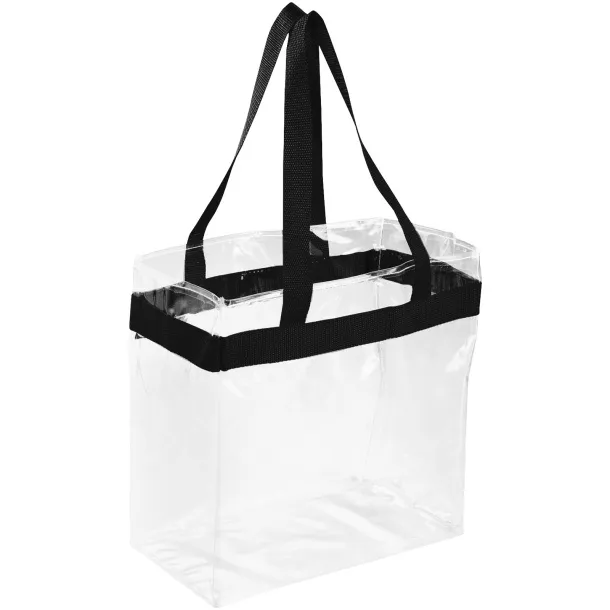 Hampton transparent tote bag Solid black White