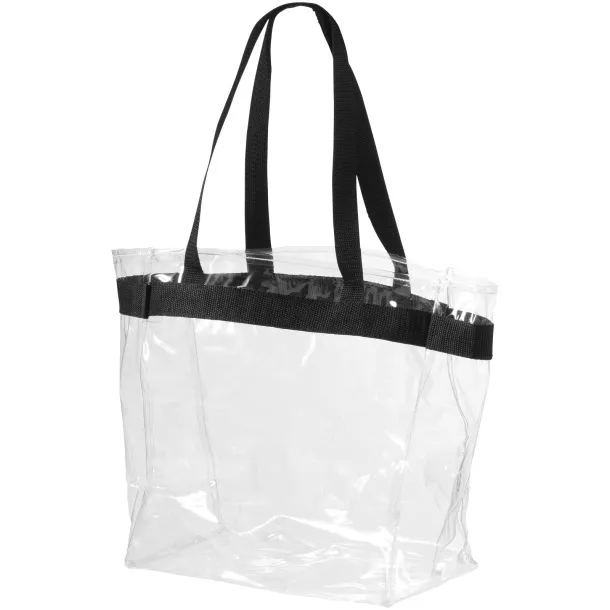 Hampton transparent tote bag Solid black White
