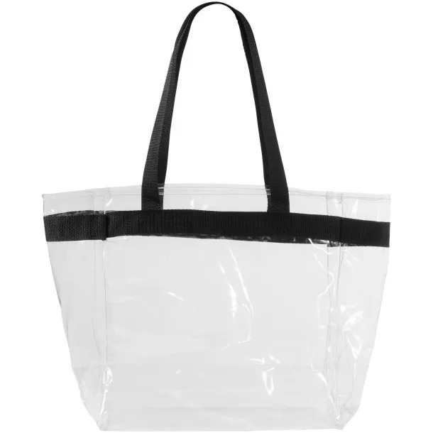 Hampton transparent tote bag Solid black White