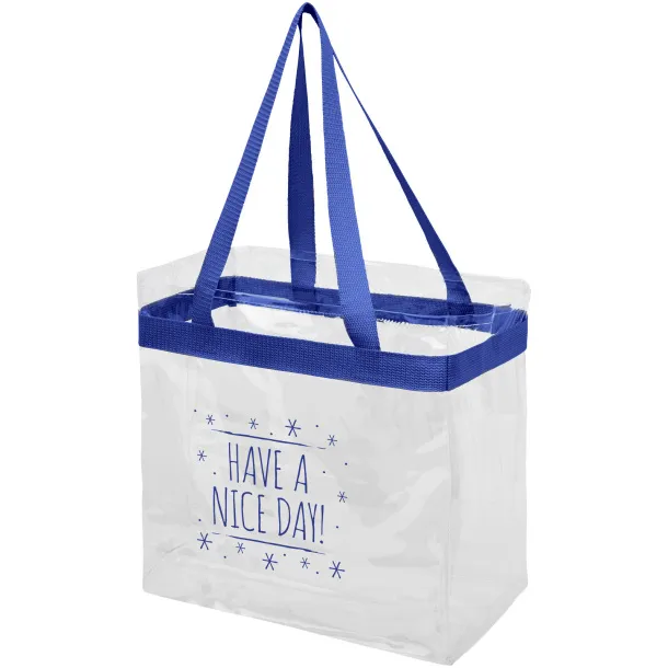 Hampton transparent tote bag Royal blue White