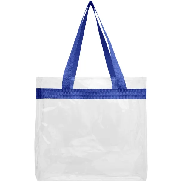 Hampton transparent tote bag Royal blue White