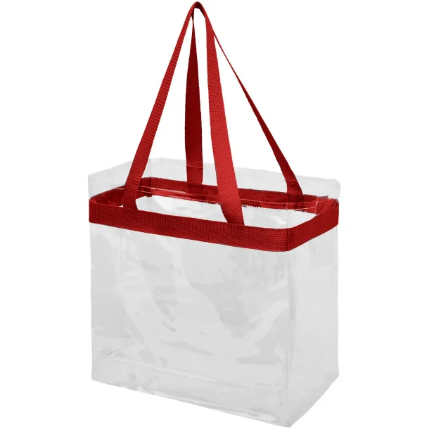 Hampton transparent tote bag Red White