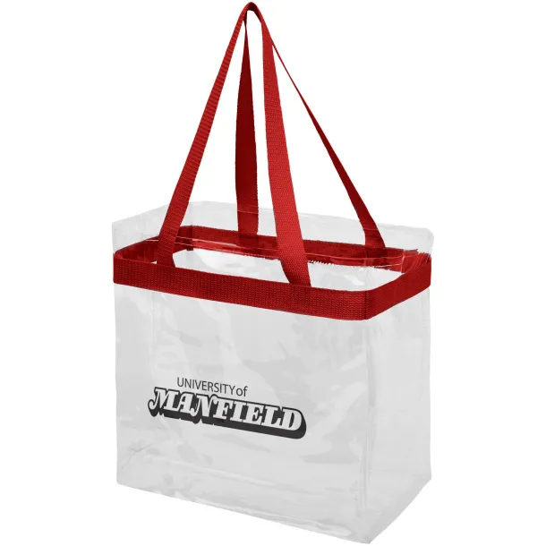 Hampton transparent tote bag Red White