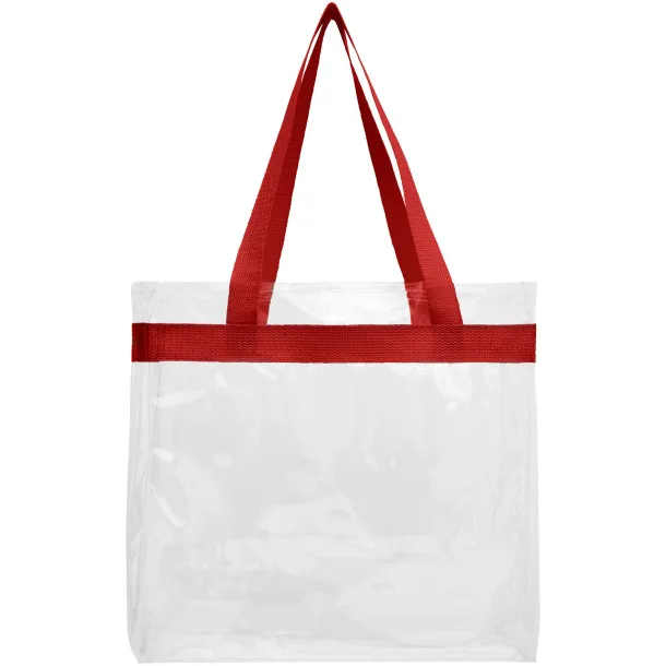 Hampton transparent tote bag Red White