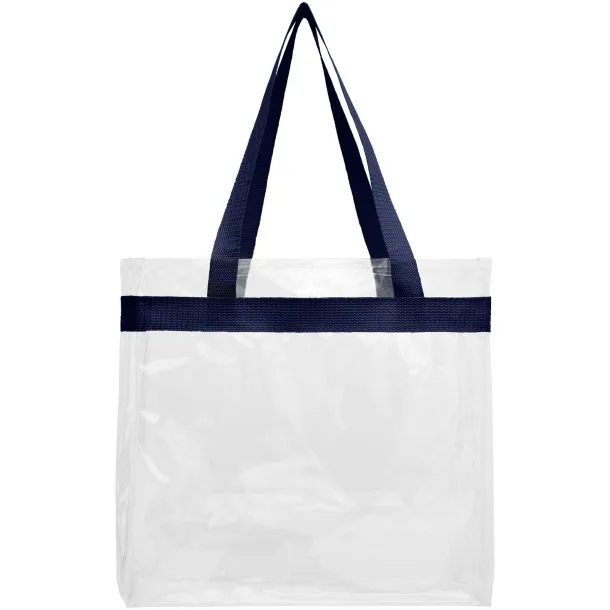 Hampton transparent tote bag Navy Blue White