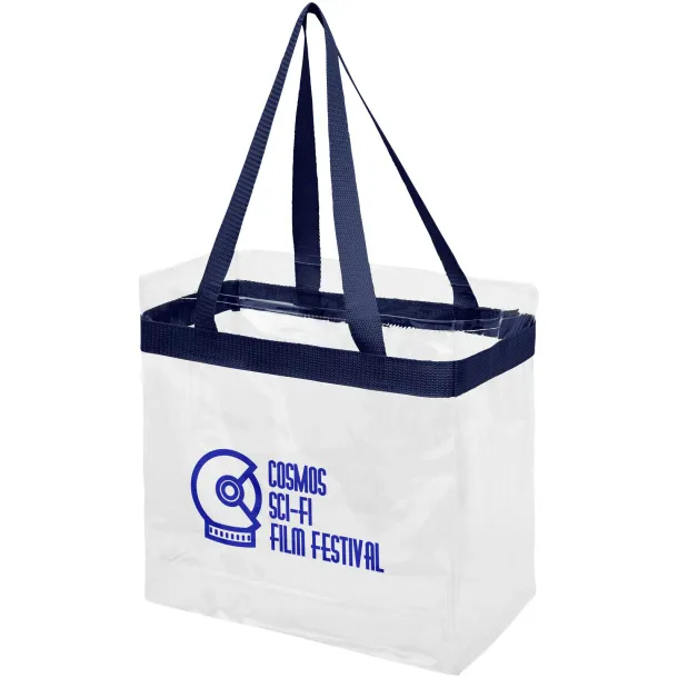 Hampton transparent tote bag Navy Blue White