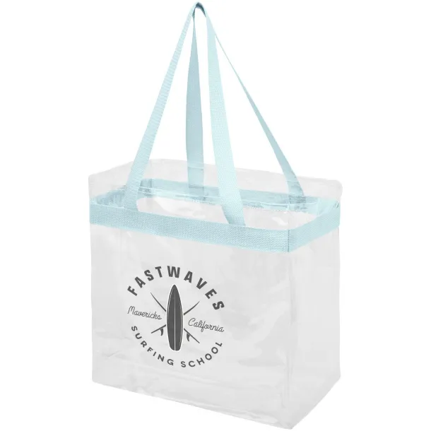 Hampton transparent tote bag Powder Blue White