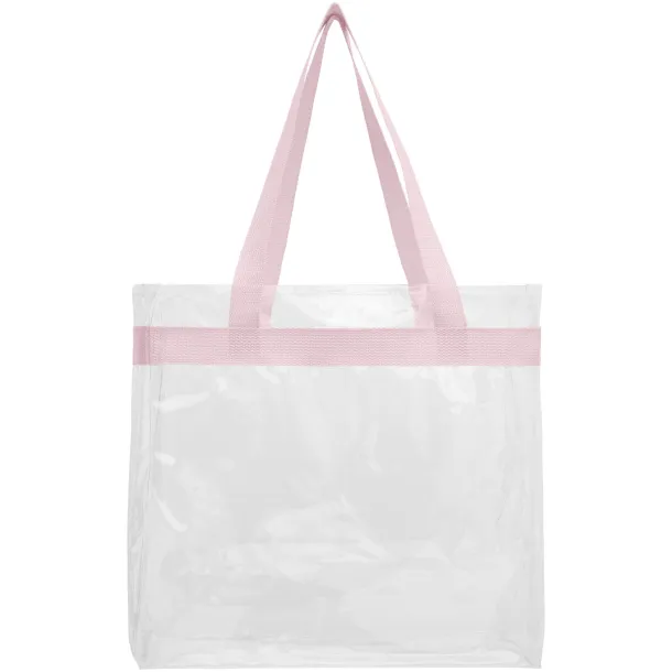 Hampton transparent tote bag Light pink White
