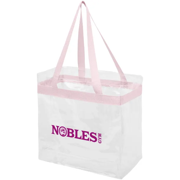 Hampton transparent tote bag Light pink White