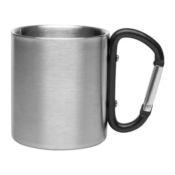  Mug 200 ml with carabiner Crna