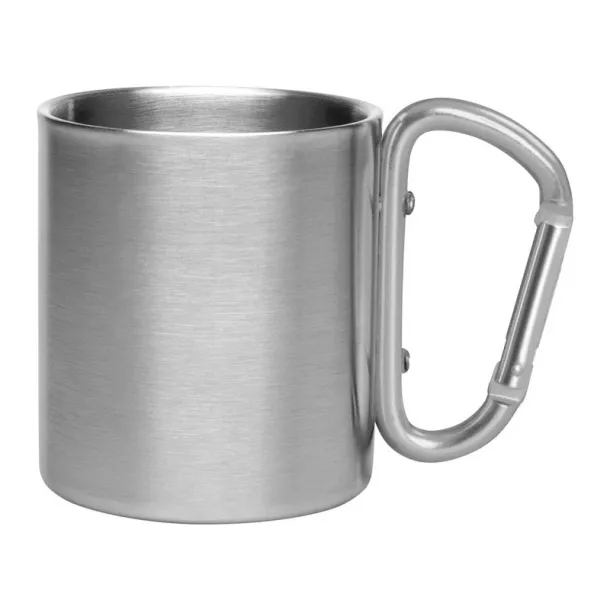  Mug 200 ml with carabiner Srebrna