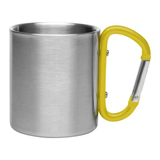  Mug 200 ml with carabiner yellow