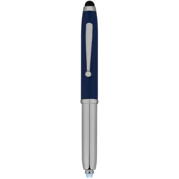 Xenon stylus ballpoint pen with LED light - Bullet Royal blue Silver