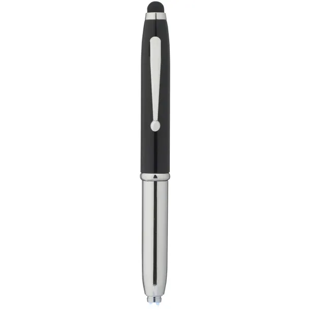 Xenon stylus ballpoint pen with LED light - Bullet Crna Silver