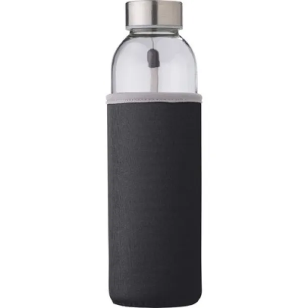  Glass sports bottle 500 ml black