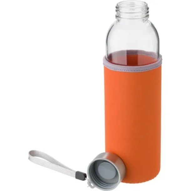  Glass sports bottle 500 ml orange