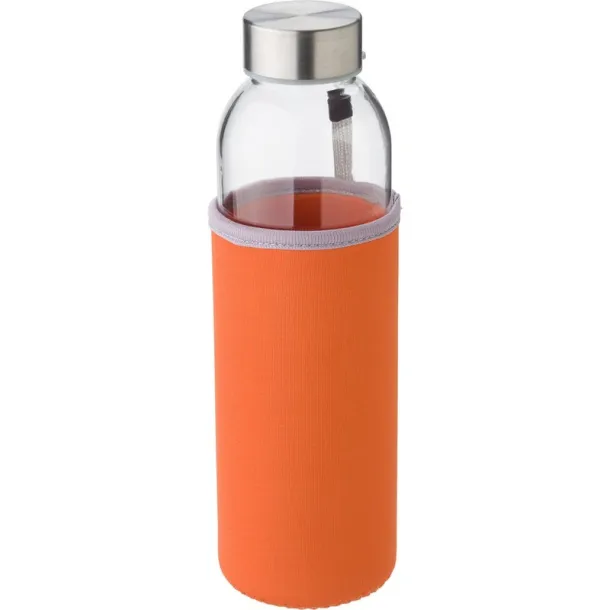  Glass sports bottle 500 ml orange