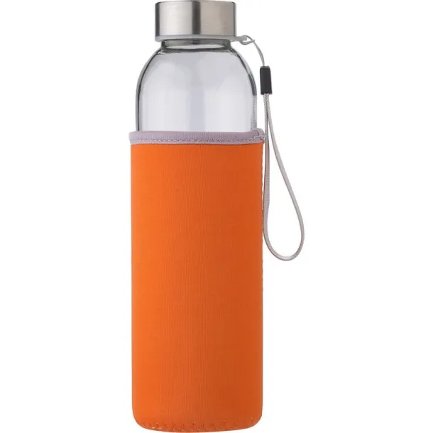  Glass sports bottle 500 ml orange