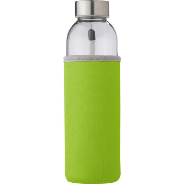  Glass sports bottle 500 ml lime