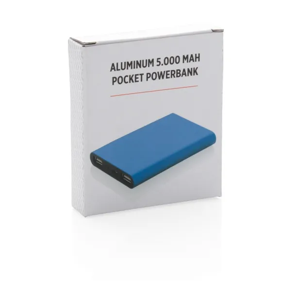  Aluminium 5.000 mAh pocket powerbank Blue