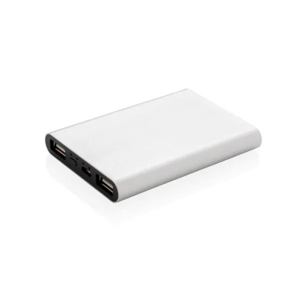  Aluminium 5.000 mAh pocket powerbank Silver Black