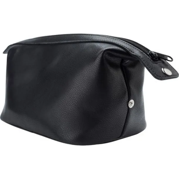  Leather cosmetic bag Crna