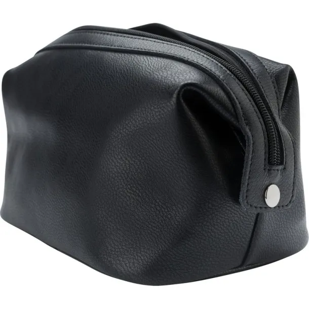  Leather cosmetic bag Crna