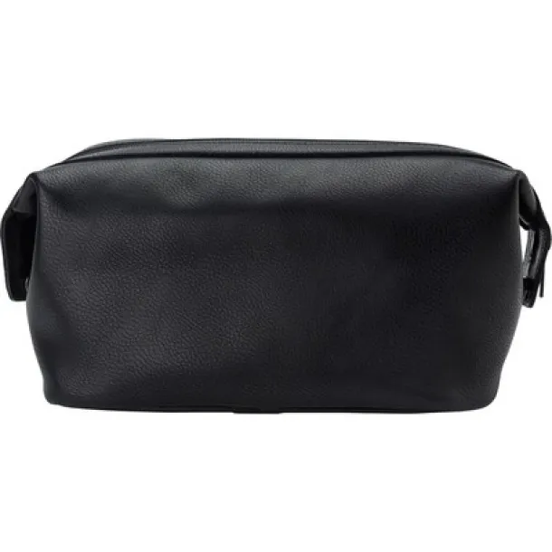  Leather cosmetic bag Crna