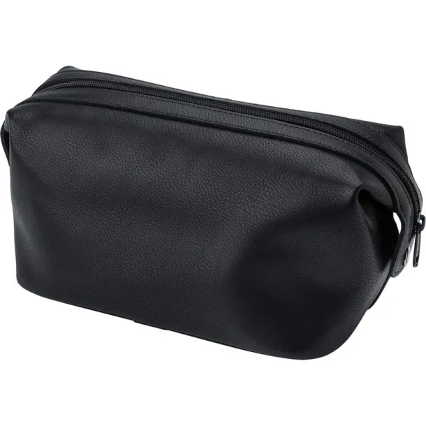 Leather cosmetic bag Crna