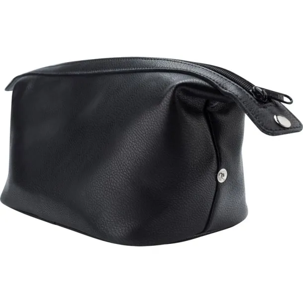  Leather cosmetic bag Crna