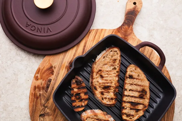 VINGA Monte enameled grill pan - Vinga Crvena 