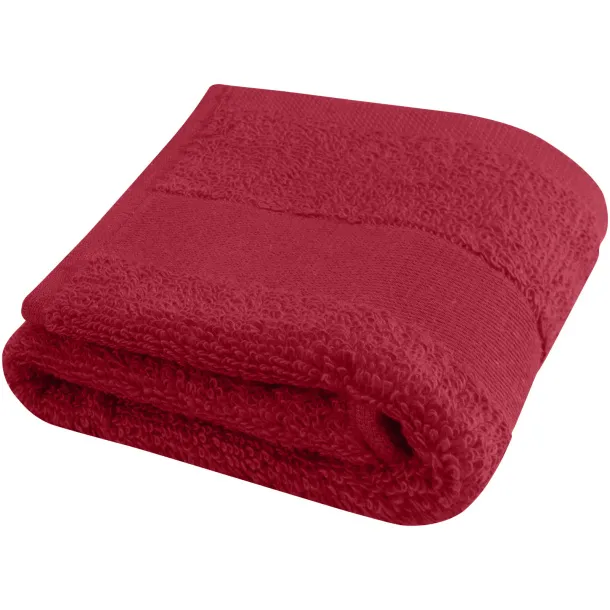 Sophia 450 g/m² cotton bath towel 30x50 cm Red