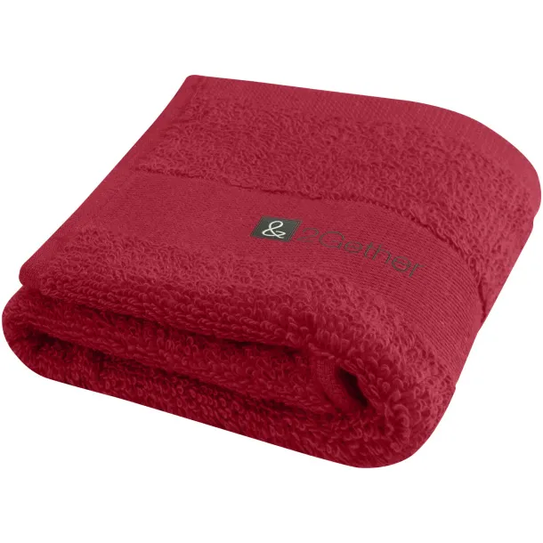 Sophia 450 g/m² cotton bath towel 30x50 cm Red