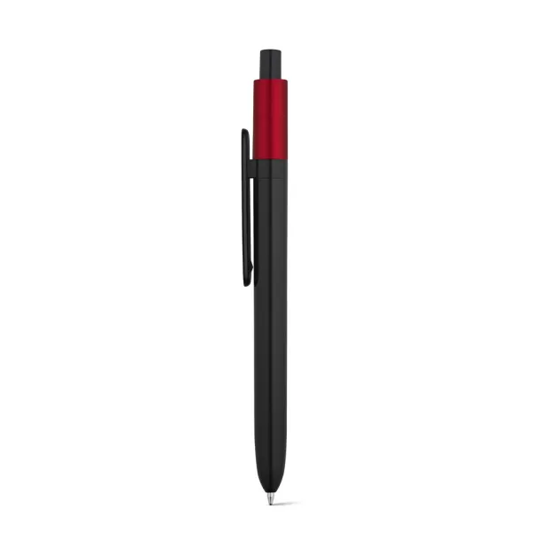 KIWU Metallic ABS ballpoint with shiny finish and lacquered top with metallic finish Red