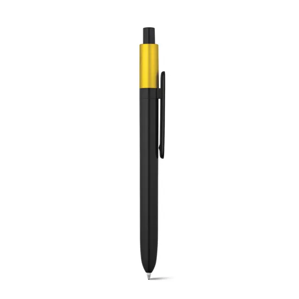 KIWU Metallic ABS ballpoint with shiny finish and lacquered top with metallic finish Yellow