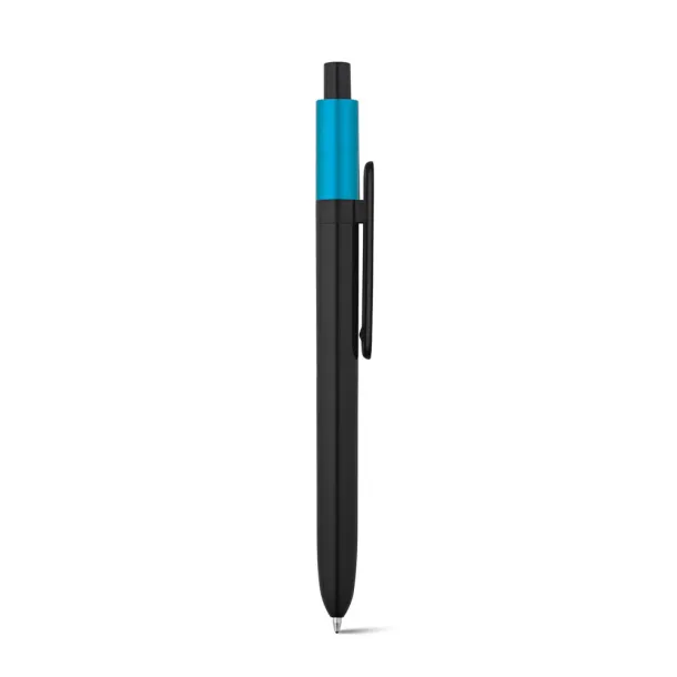 KIWU Metallic ABS ballpoint with shiny finish and lacquered top with metallic finish Light blue