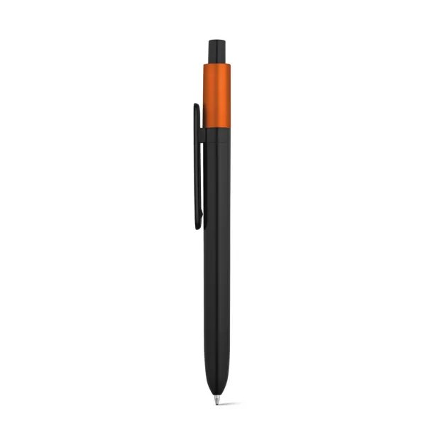 KIWU Metallic ABS ballpoint with shiny finish and lacquered top with metallic finish Orange