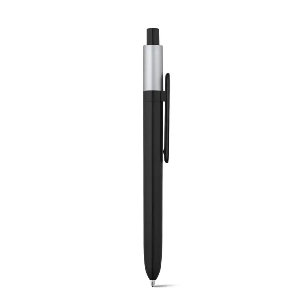 KIWU Metallic ABS ballpoint with shiny finish and lacquered top with metallic finish Satin silver