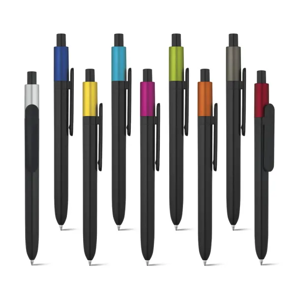 KIWU Metallic ABS ballpoint with shiny finish and lacquered top with metallic finish