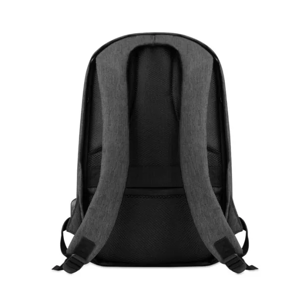 BERLIN 2 tone backpack incl USB plug Black