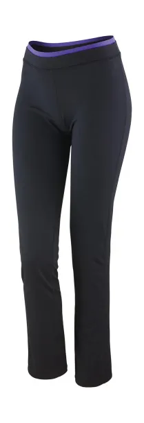  Women's Fitness Trousers - Spiro Black Lavanda