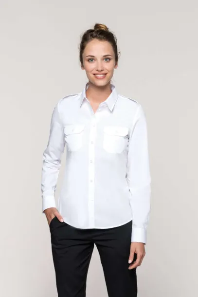  LADIES’ LONG-SLEEVED PILOT SHIRT - Kariban Sky blue