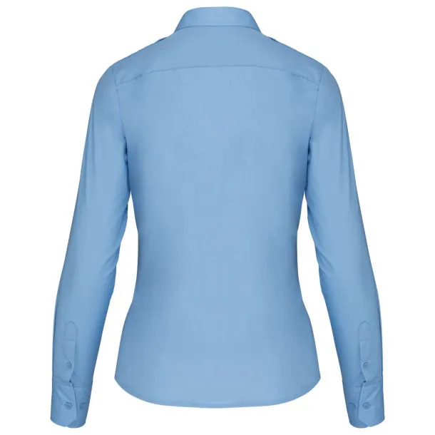  LADIES’ LONG-SLEEVED PILOT SHIRT - Kariban Sky blue