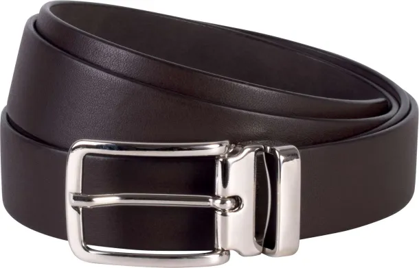  CLASSIC BELT IN FULL GRAIN LEATHER - 30MM - K-UP Dark brown