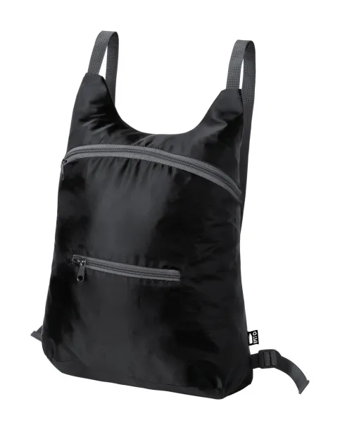 Brocky foldable RPET backpack Black