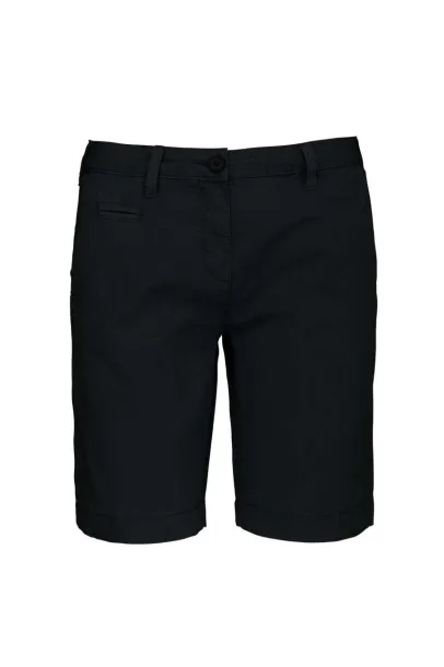  LADIES' WASHED EFFECT BERMUDA SHORTS - Kariban Washed Charcoal