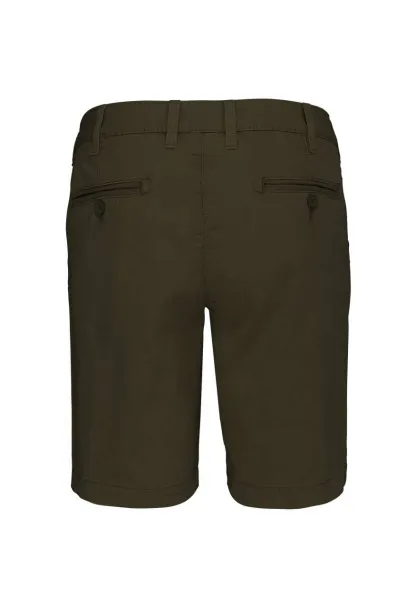  LADIES' WASHED EFFECT BERMUDA SHORTS - Kariban Washed Light Khaki